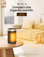 DREO Space Heater, Portable Electric Heaters for Indoor Use with Thermostat | 2026 Upgraded, 34dB Quiet, 12H Timer, 5 Mode, Remote, 1500W PTC Ceramic Fast Safety Heat for Office Bedroom Home, Gold