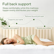 Niagara Sleep Solution Queen Ultra Soft Mattress Topper — Back Pain Relief | Rayon Derived from Bamboo, 20" Deep Pocket, Breathable Pillow Top Mattress Pad, Perfect for Hot Sleepers, Green