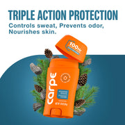 Carpe 100-Hour Antiperspirant Deodorant, Mountain Breeze - 2 Pack | Dermatologist Tested - 100 Hr Sweat & Odor Control - Free from Baking Soda & Parabens - Clinical Strength Deodorant - 2 Pack