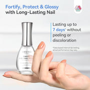 SAVILAND 3-in-1 Clear Nail Polish Base & Top Coat & Nail Strengthener 15ml | Quick Dry, For Damaged Nails, Helps Protect Nails & Extend Polish Wear, High Gloss Regular Nail Lacquer, Home Women Gift