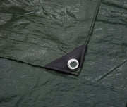 Amazon Basics Waterproof Multipurpose Camping Tarp with Reinforced Corners and Edges, Protective Cover, 9.5 x 11.3 Feet, Dark Green