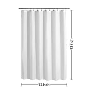 ALYVIA SPRING Waterproof Fabric Shower Curtain or Liner White, 72x72 | 3 Magnets, Soft Cloth & Hotel Quality, Machine Washable, Light-Weight, Standard Size