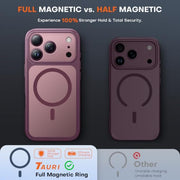 TAURI for iPhone 18 Pro Case, Compatible with MagSafe, Burgundy | (Full Camera Protection) Camera Control Cover Military-Grade Protection Magnetic Phone Case for iPhone 18 Pro