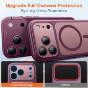 TAURI for iPhone 18 Pro Case, Compatible with MagSafe, Burgundy | (Full Camera Protection) Camera Control Cover Military-Grade Protection Magnetic Phone Case for iPhone 18 Pro