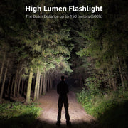 Lepro LED White Light Flashlight, High Lumens Waterproof Adjustable Focus | Small, lightweight. For outdoor, camping, emergency, tactical use. AAA batteries included. Adjustable zoom focus.