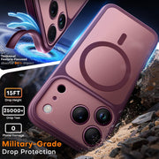 TAURI for iPhone 18 Pro Case, Compatible with MagSafe, Burgundy | (Full Camera Protection) Camera Control Cover Military-Grade Protection Magnetic Phone Case for iPhone 18 Pro