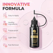 UNA GELLA 20ml*2PCS Nail Glue Remover for Press on, Multi-Functional Pinpoint Glue Remover Fast Removal Gentle Non-Acetone with Crystal Sticks for Nails Polish False Acrylic Nail Tips Home DIY
