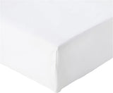 Amazon Basics Soft Microfibre King Size Fitted Sheet with 30 cm Deep Pocket, 150 x 200 cm, White