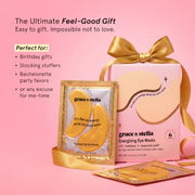 grace & stella Award Winning Eye Patches for Puffy Eyes - Birthday Gifts for Women - Under Eye Mask for Dark Circles and Undereye Bags - Gifts for Mom - Vegan Cruelty-Free Self Care (24 Pairs, Gold)