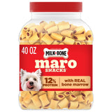 Milk-Bone MaroSnacks Small Dog Treats with Real Bone Marrow, 40 Oz. | Dog treats with 12% protein