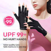 Modelones UV Nail Lamp 48 W Nail Dryer with 3 Timer Settings | UV Light for Gel Nails LED Nail Lamp Professional UPF99+ UV Protection Gloves for Art Manicure