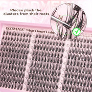 Goddvenus Lash Clusters Kit Wispy Eyelash Clusters Lashes Natural DIY Lash Extension Kit 10-16mm Cluster Eyelash Extensions Kit 300pcs C Curl Individual Lashes Cluster Eyelash (No Tweezers)