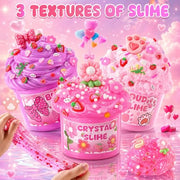 6-Pack Pink Slime Kit for Girls, Cloud Butter Squishy Birthday Gift Set | Party favor, goodie bag stuffer, Easter basket filler and sensory toy for kids ages 4-10