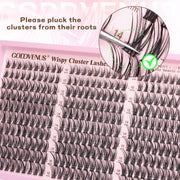 Goddvenus Lash Clusters Kit Wispy Eyelash Clusters Lashes Natural DIY Lash Extension Kit 10-16mm Cluster Eyelash Extensions Kit 300pcs C Curl Individual Lashes Cluster Eyelash (No Tweezers)